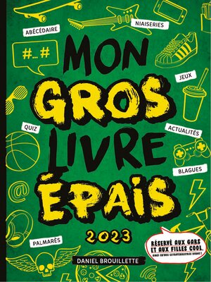 cover image of Mon gros livre épais 2023